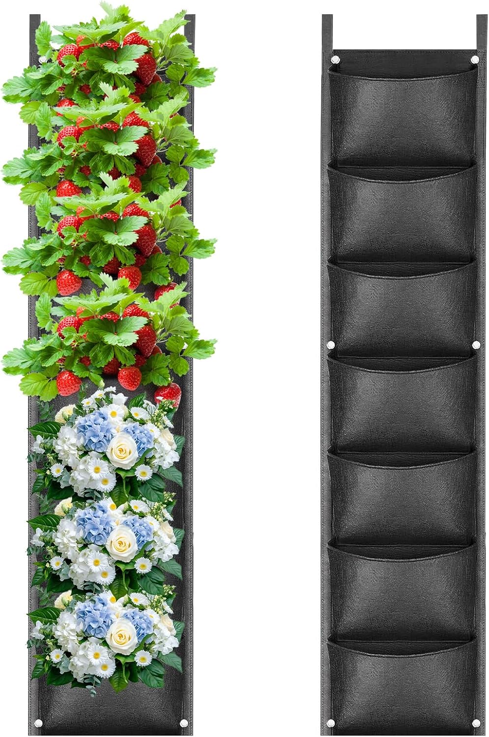 Worki do sadzenia na ścianie, worki do sadzenia na ścianie z 7 kieszeniami, worki do sadzenia w pionie