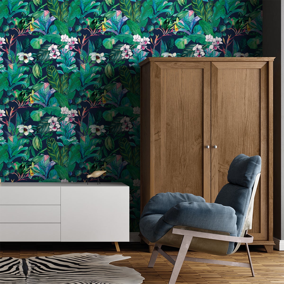 Adesivo arazzo tropicale Cartegana - Sticker adesivo - adesivi murali - 60x60cm - 5