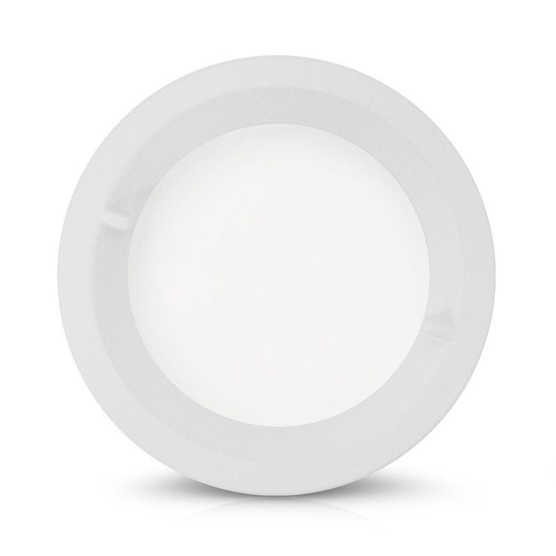 Support spot BBC rond fixe - Blanc - IP65 - Ø90mm - Douille automatique - 4