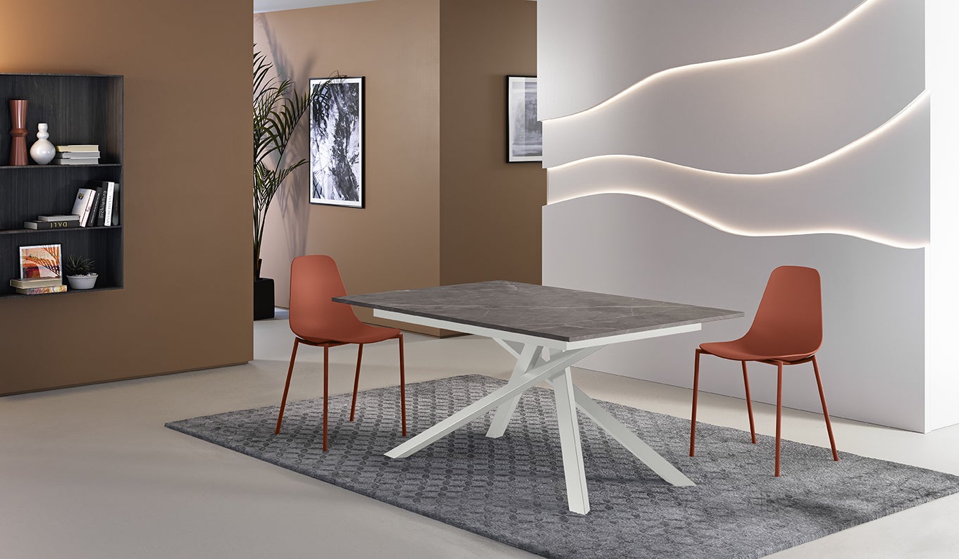 Pulse - Stół rozkładany (140/190 x 90 cm) w kolorze białej melaminy