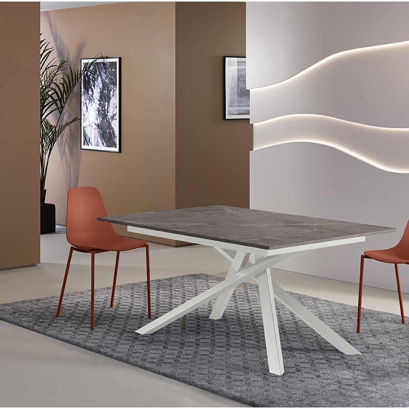 Pulse - Stół rozkładany (140/190 x 90 cm) w kolorze białej melaminy