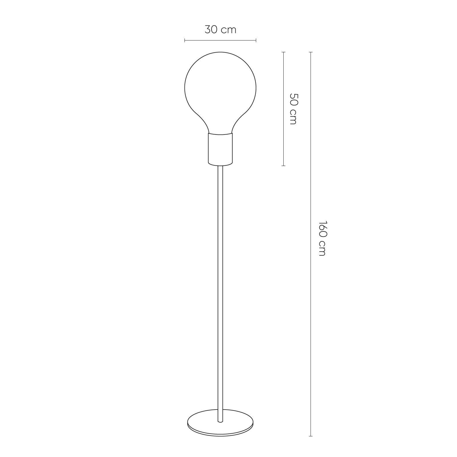 Lampadaire verre soufflé smoky et métal doré Laugo - 4