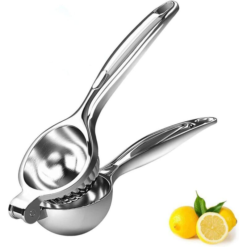 Storcător manual de lămâie, portocale și citron din oțel inoxidabil, bol metalic robust de înaltă calitate pentru storcător de citrice