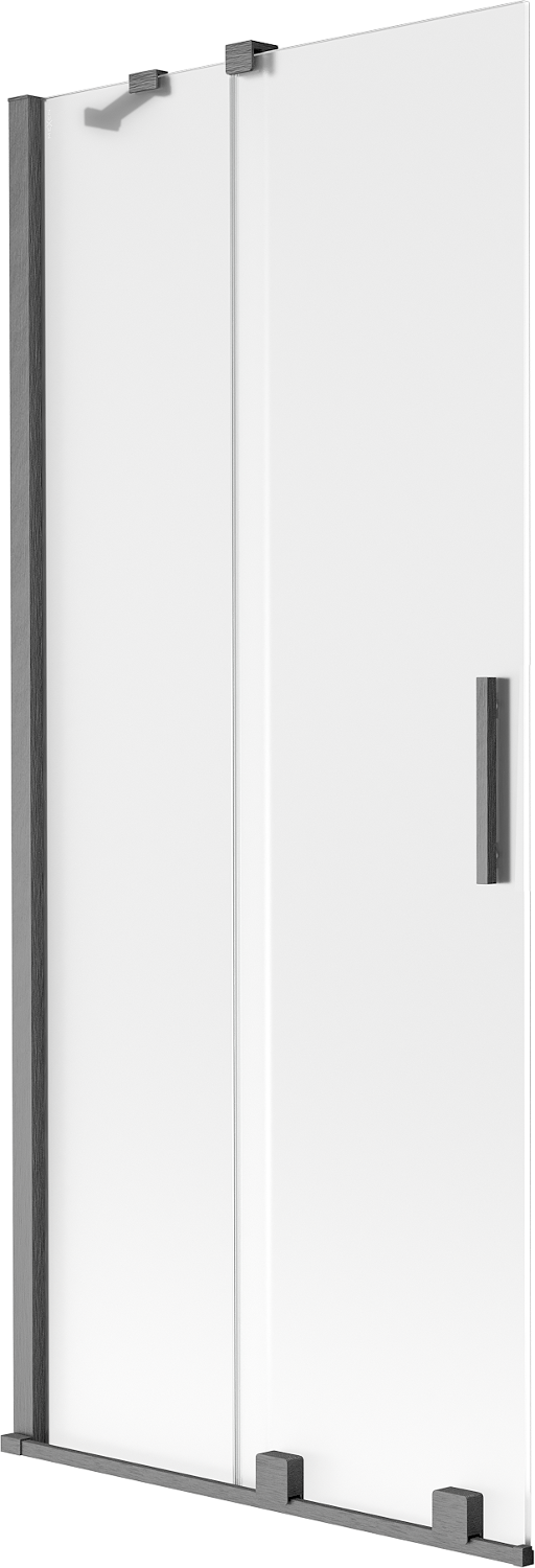 Mexen Velar parawan nawannowy 2-skrzydłowy rozsuwany 85 x 150 cm, szron, gun gray szczotkowany - 896-085-000-31-66