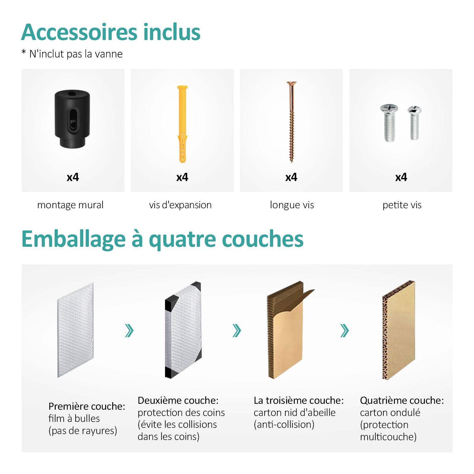 EMKE Grzejnik Łazienkowy 958W, 159,9x60 cm, 4 bar, do 10 m² – Czarny - 4