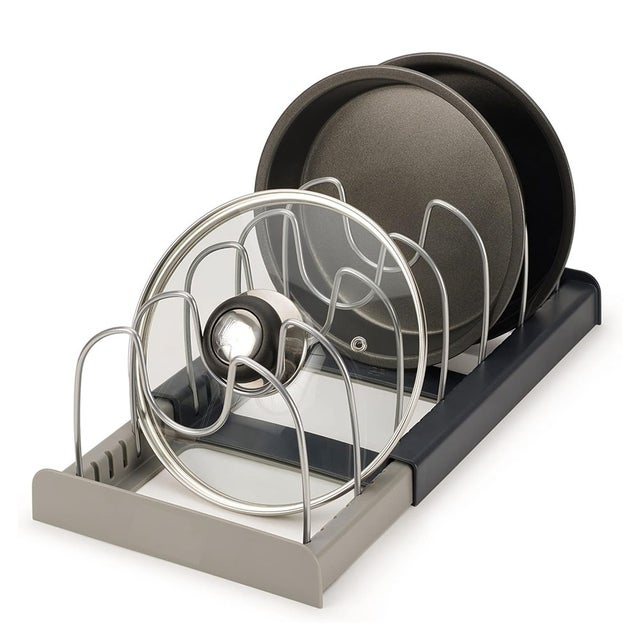 Organizador de utensilios de cocina expandible, estante de cocina con 7 compartimentos ajustables