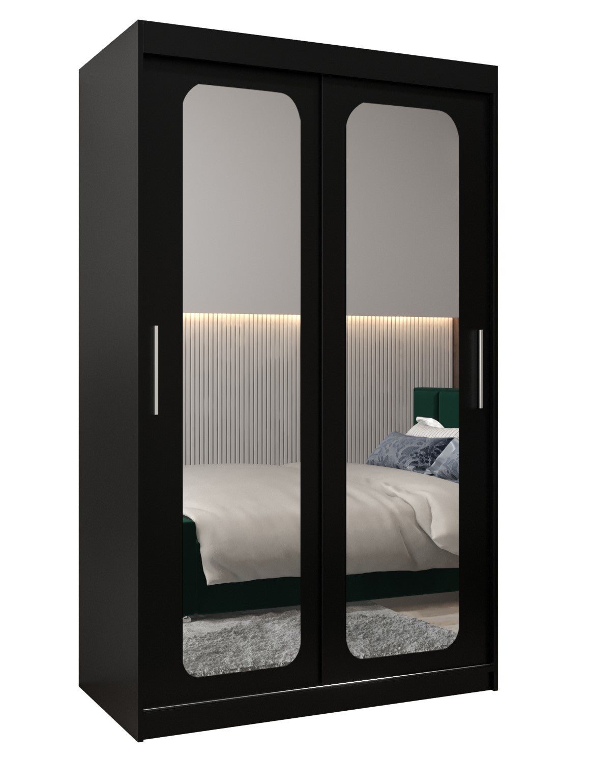 Szafa przesuwna garderoba PROMO T3 120 x 62 x 200 cm Czarny - Abiks Meble