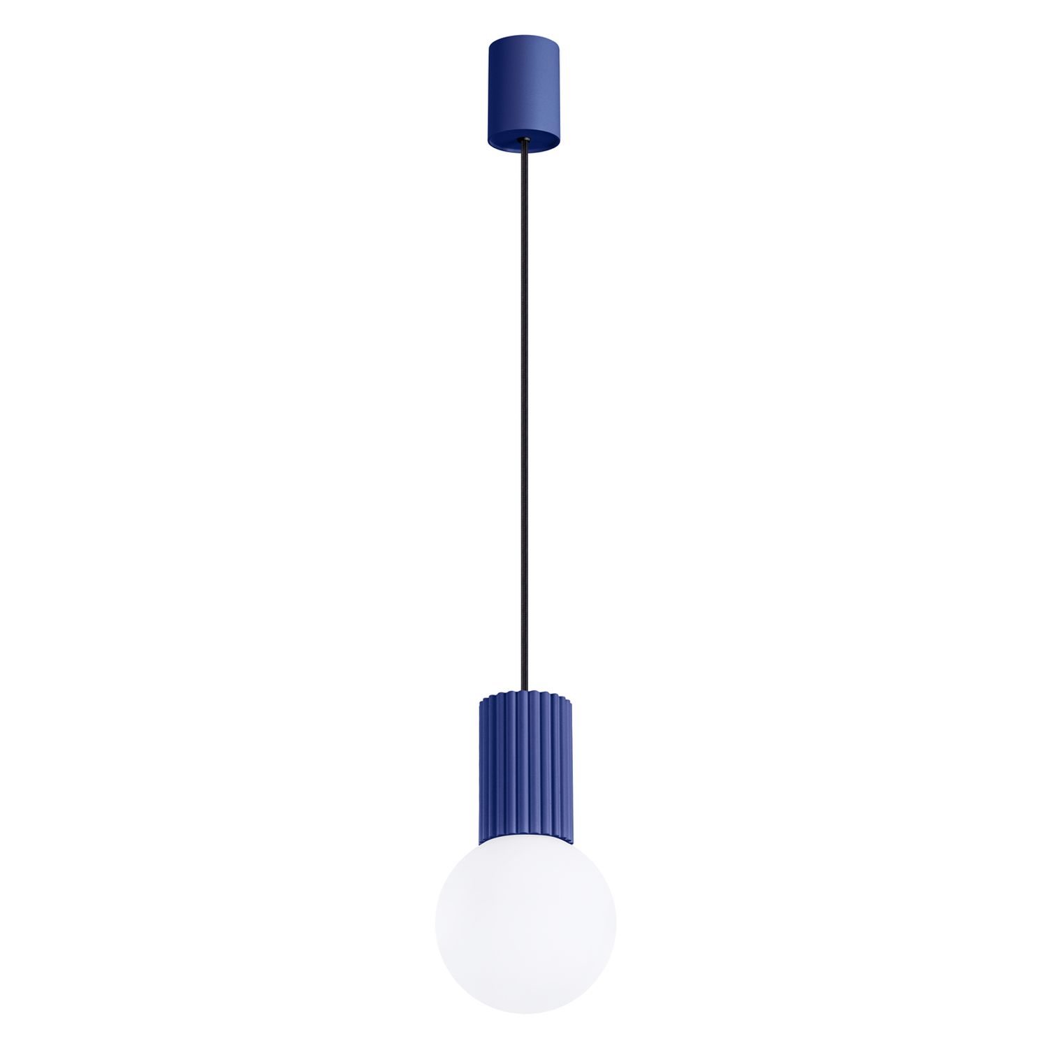 Lámpara colgante de mesa de comedor de vidrio azul marino g9 ø12 cm redonda lámpara de interior para cocina
