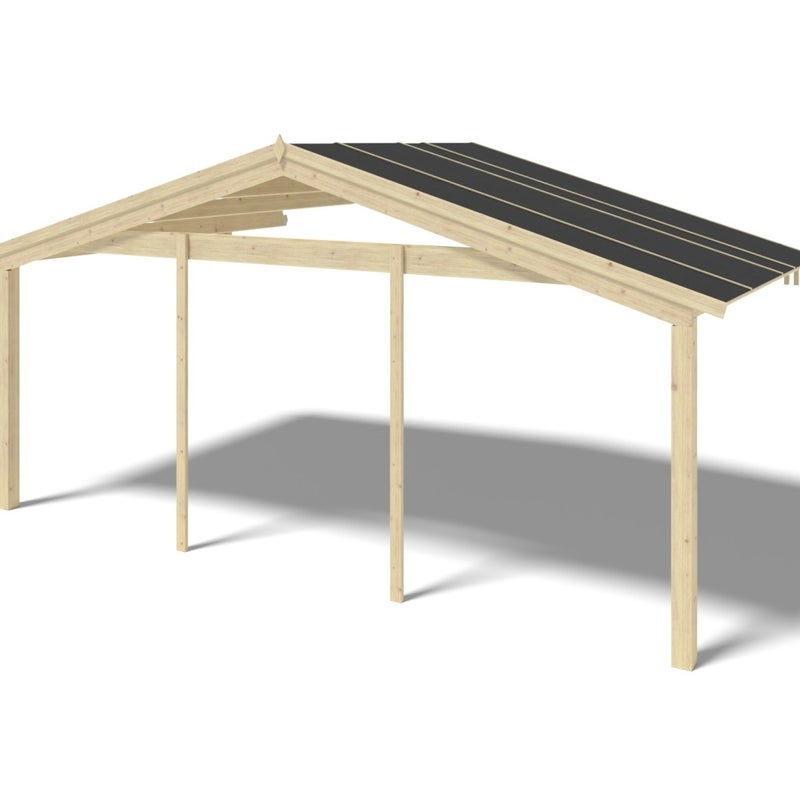 Zadaszenie werandy tarasu domku ALTANKA - 6x3 m, drewniane, DOM556, 1szt.