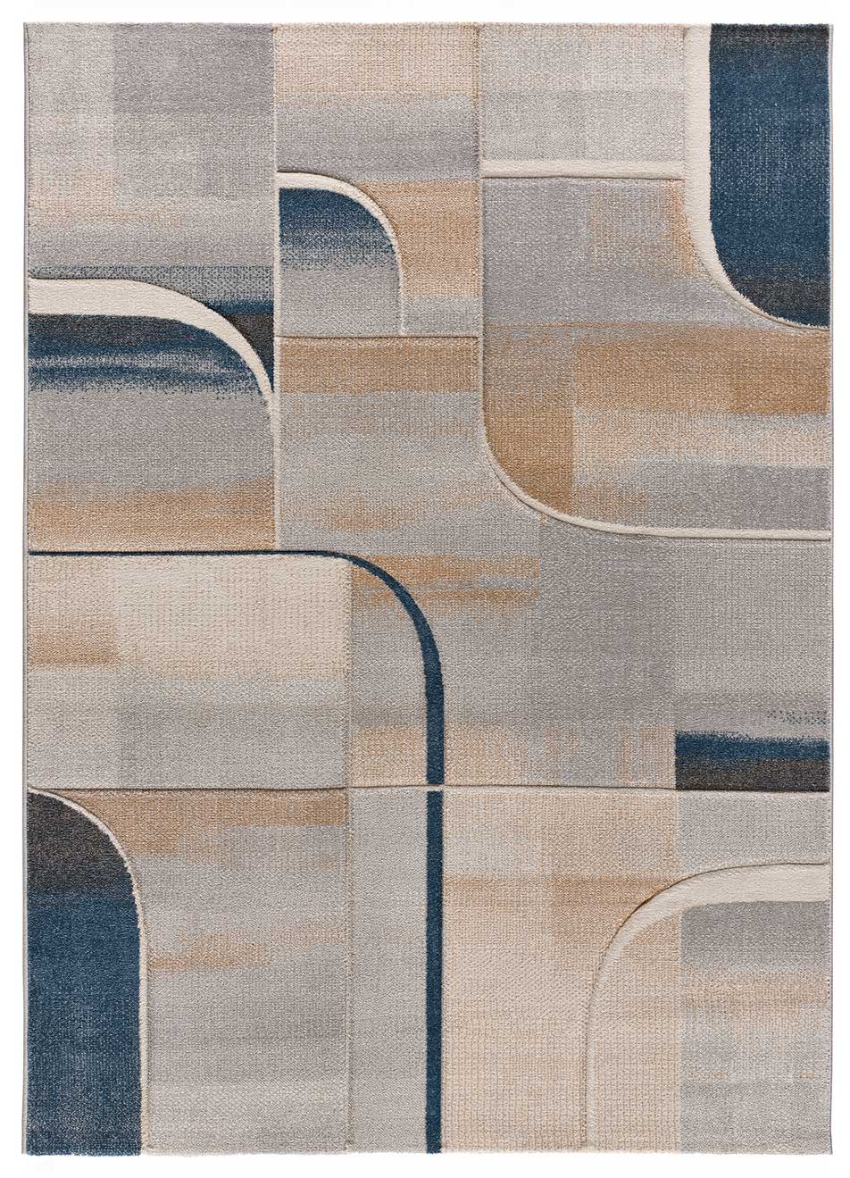 Prostokątny niebieski dywan wewnętrzny 160 x 230 cm MEDEL abstract - ATTICGO