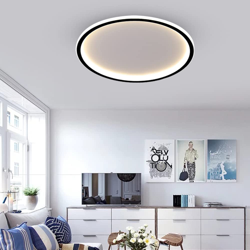 Lámpara de techo moderna,lámpara de techo LED redonda,tres temperaturas de color y brillo ajustable de forma continua,para dormitorio y comedor (40CM) - 5