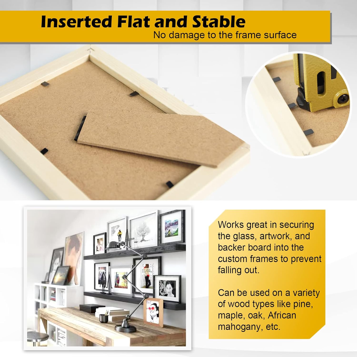 Chiodatrice manuale HM515 con chiodi flessibili e 1000 chiodi per il fissaggio delle parti del pannello posteriore - 7