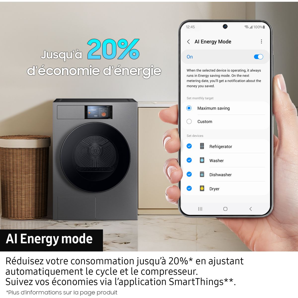 Samsung DV90F09F4S Asciugatrice Libera installazione Silver - 6