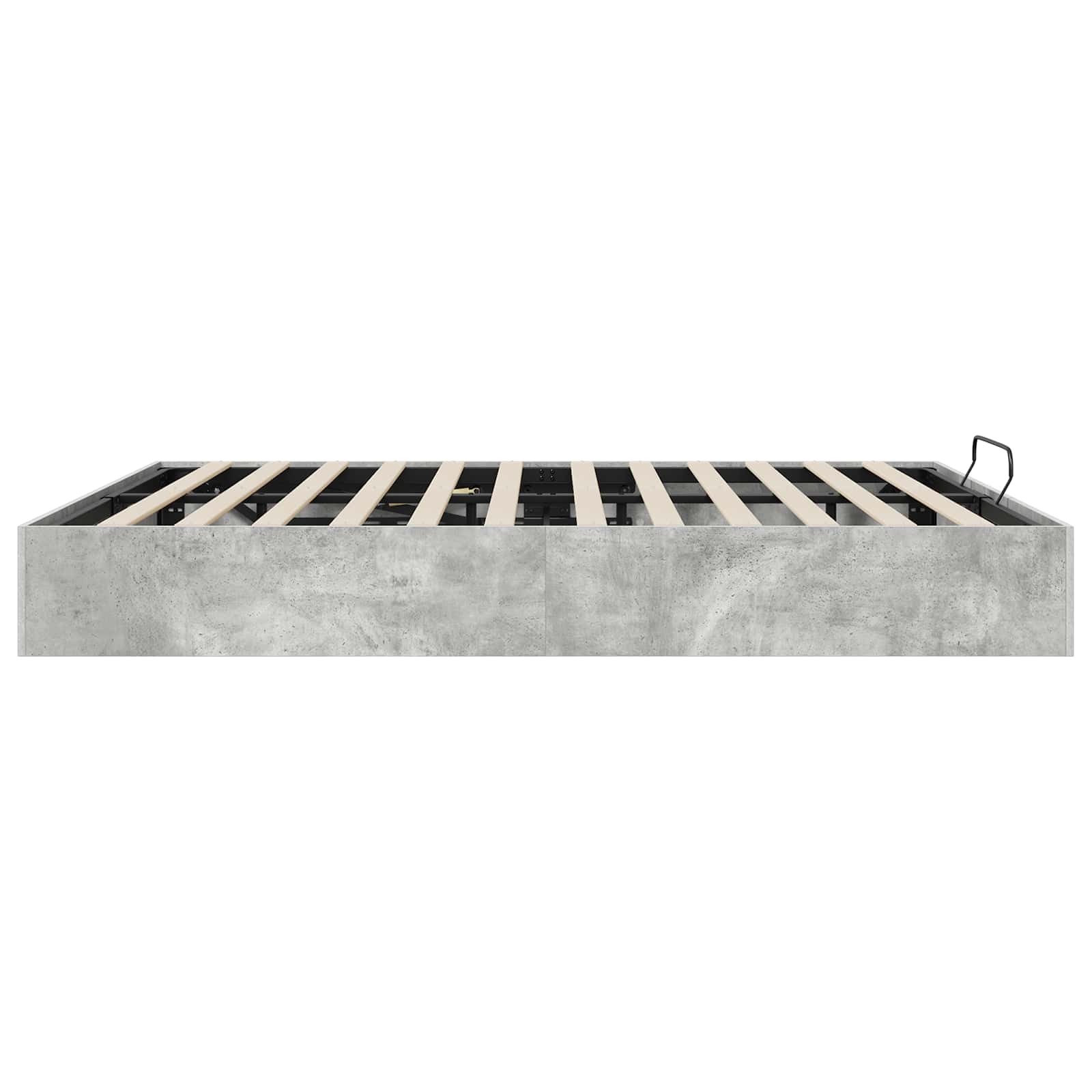 Lit ottoman béton 203 x 180 x 25 cm panneau de bois - 6