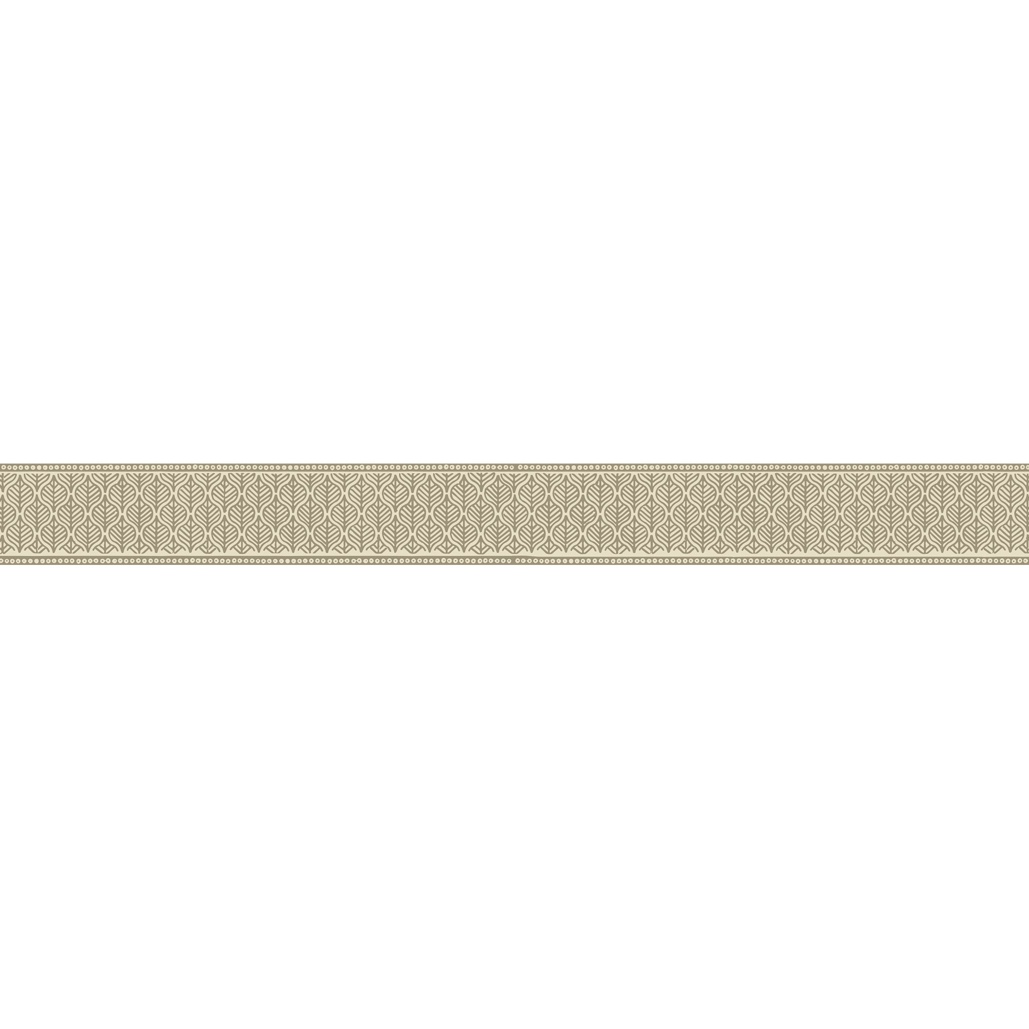 Frise adhésive décorative autocollante, baroques tons beige et marron clair chic, 5 cm X 300 cm - 2