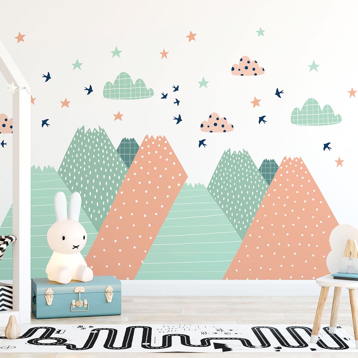 Adesivo bambino di montagna scandinavo rodika - Sticker adesivo - adesivi murali - 90x135cm - 6