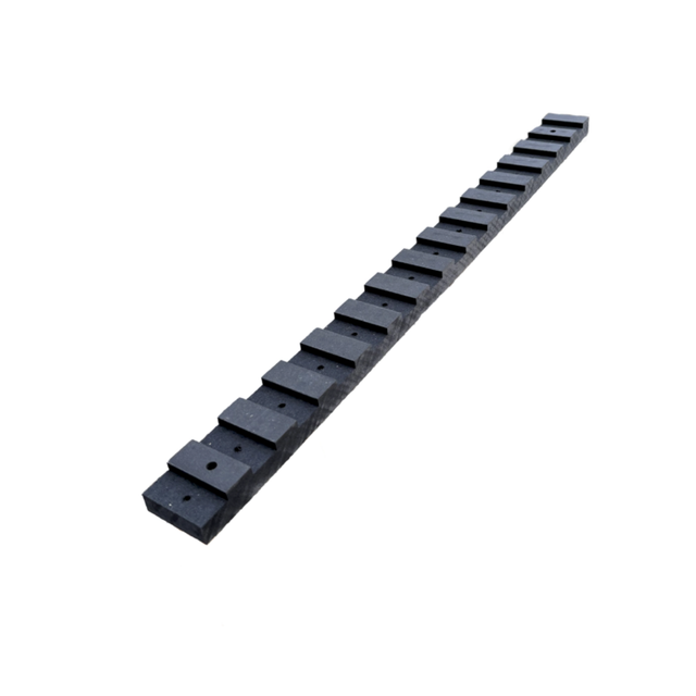 Lot de 10 Crémaillères MDF Hydro Peint Noir, L.60 cm x l.4,3 cm, Ep.19 mm