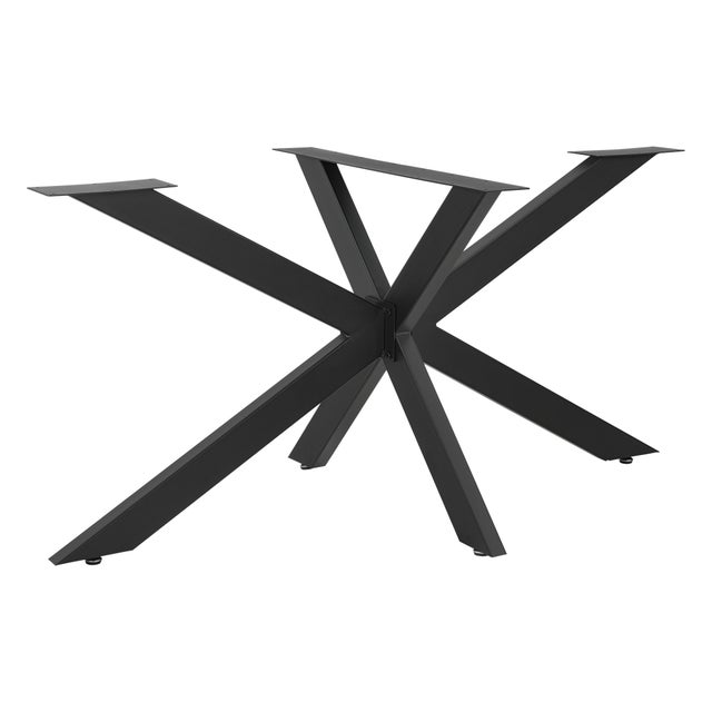 Gamba Centrale per Tavolo Fai da Te Base Centrale in Acciaio a Forma di Ragno 120 x 68 x 71 cm Nero [en.casa]