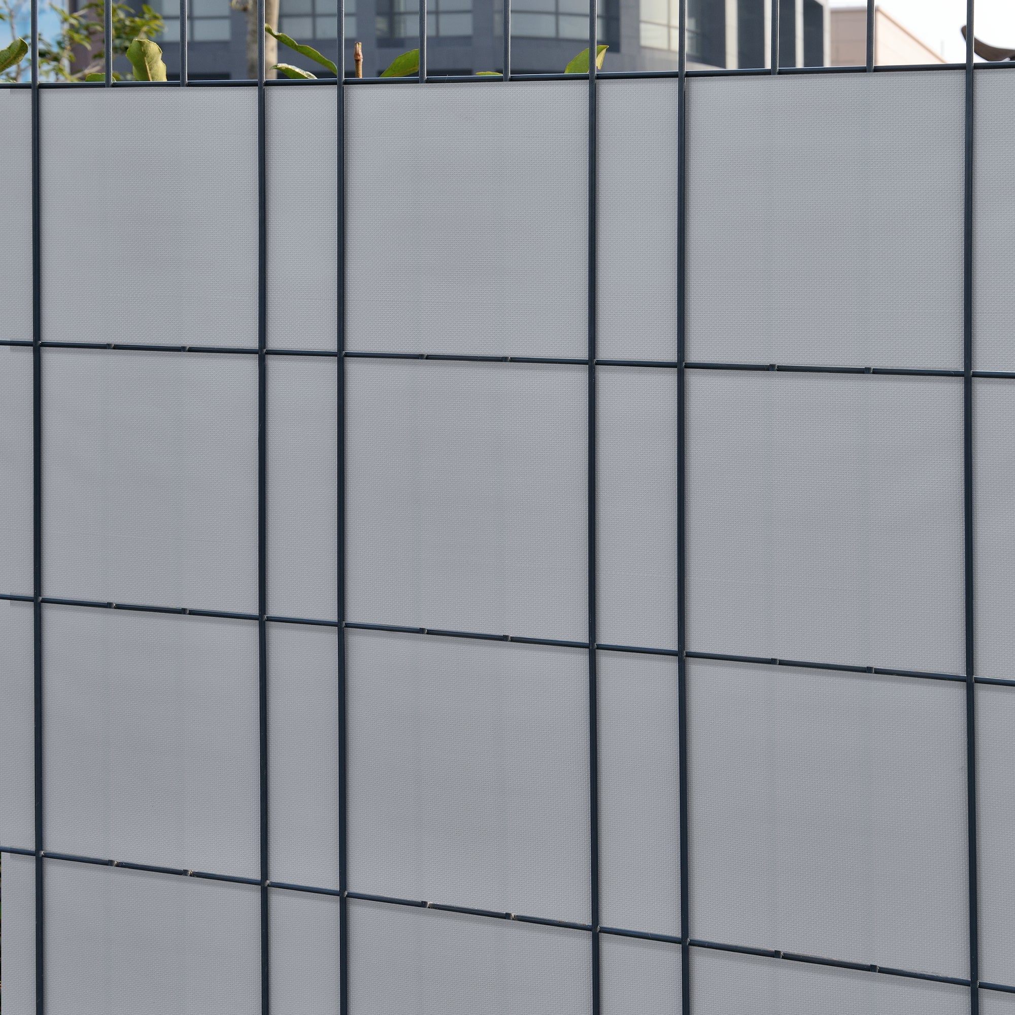 Bande de brise-vue Jesteburg PVC 35 m x 19 cm 6,65 m² gris clair RAL 7040 [en.casa] - 5