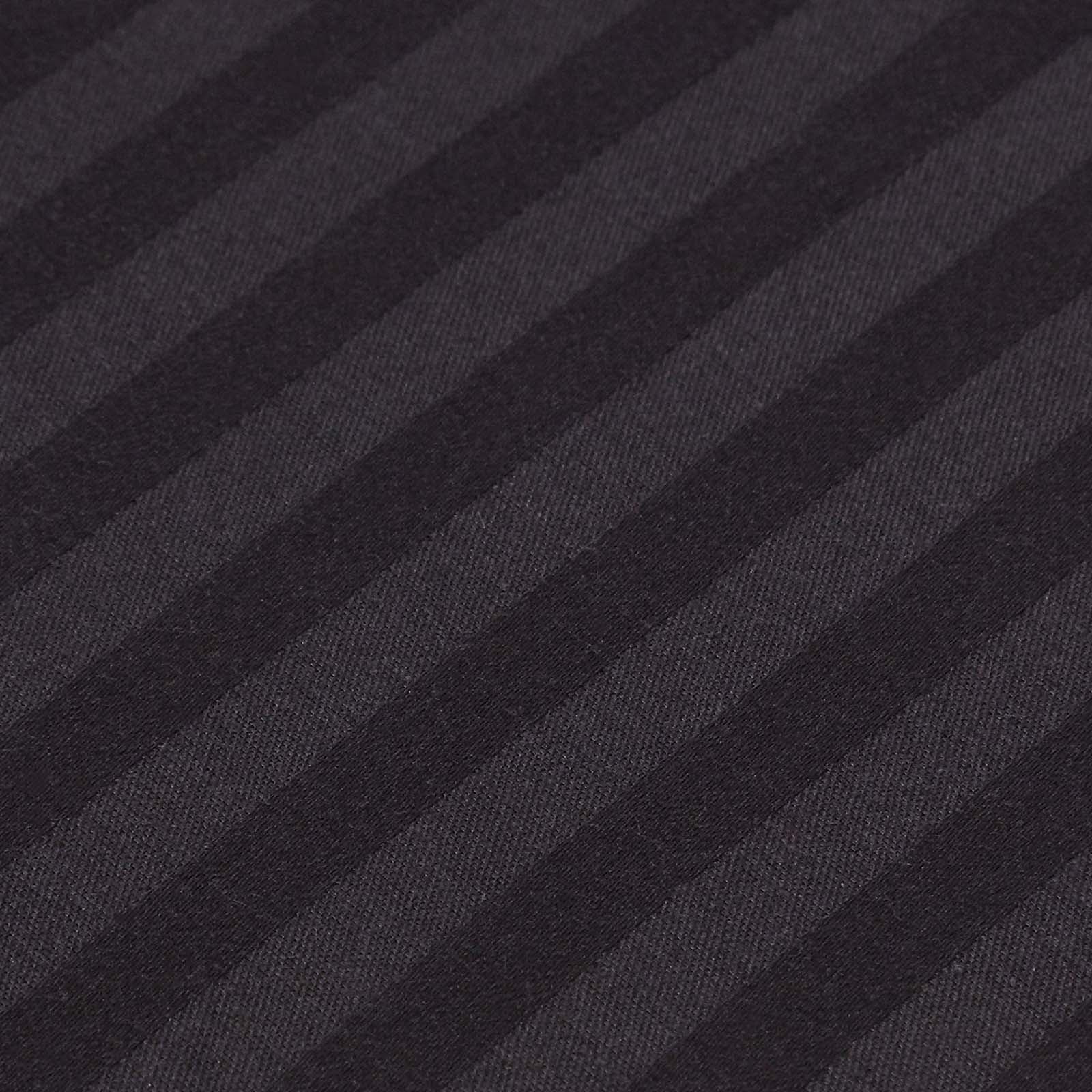 Homescapes Drap plat rayé satin de coton égyptien 330 fils coloris noir 270 x 300 cm - 4