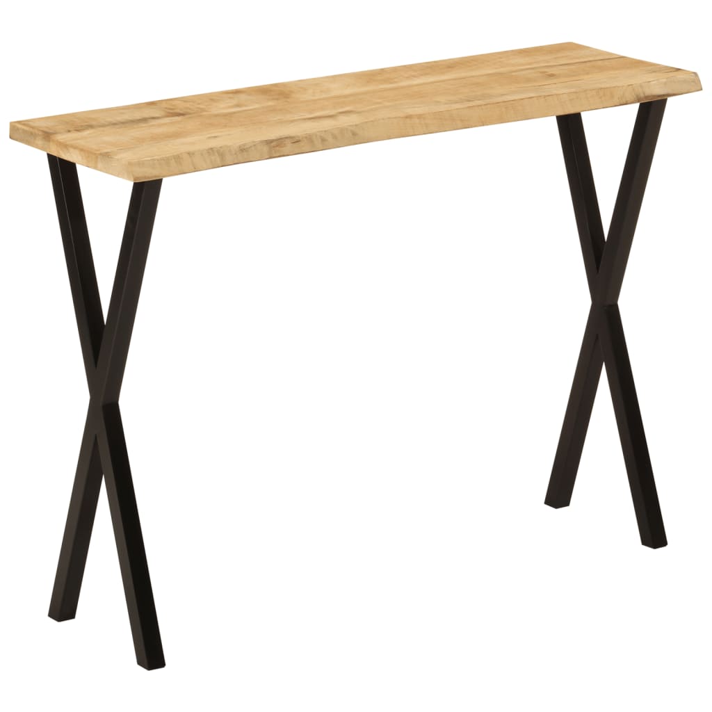 Tavolo da Bar 110x55x107 cm in Legno Grezzo Massello di Mango