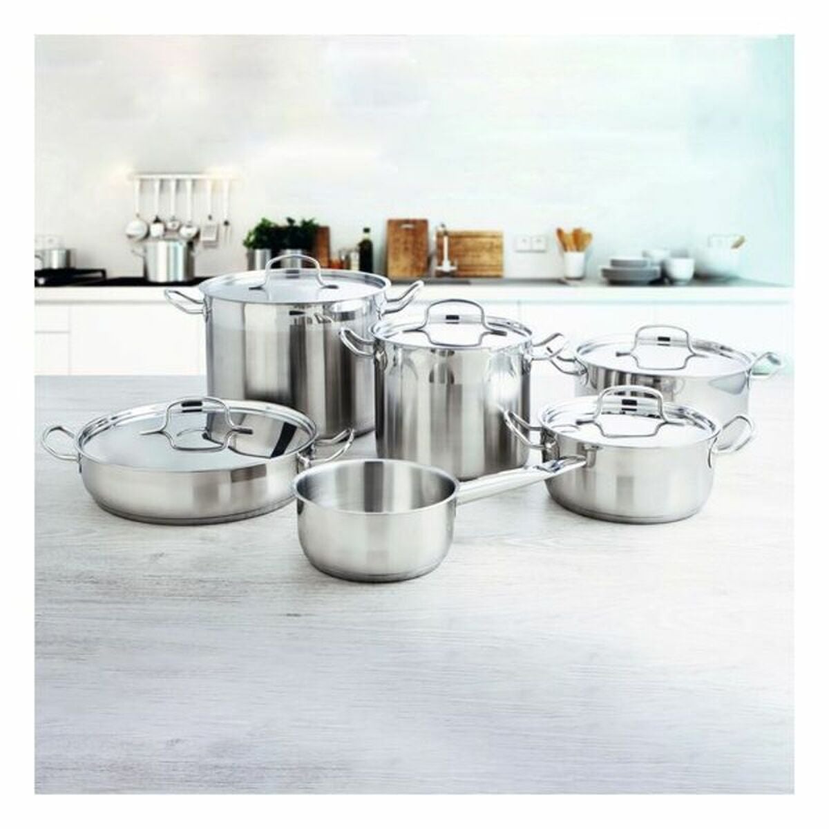 Quid Memory Casserole 18cm - Acier émaillé Blanc, Capacité 200cl