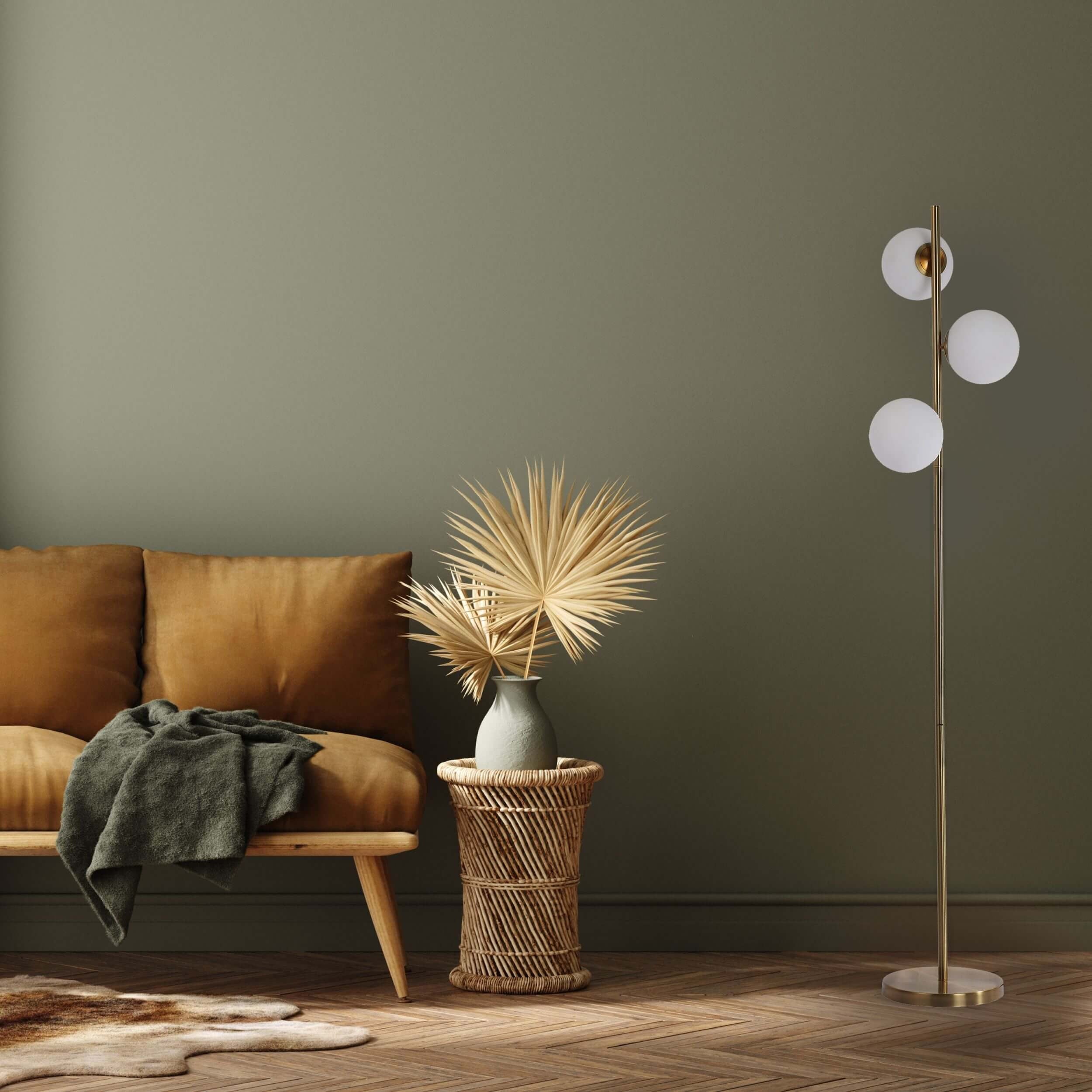 Lampa podłogowa stojąca Dorado złoto-biała 3xE14x40W wym: 160 x 30 x 30 cm metal Light Prestige - 5
