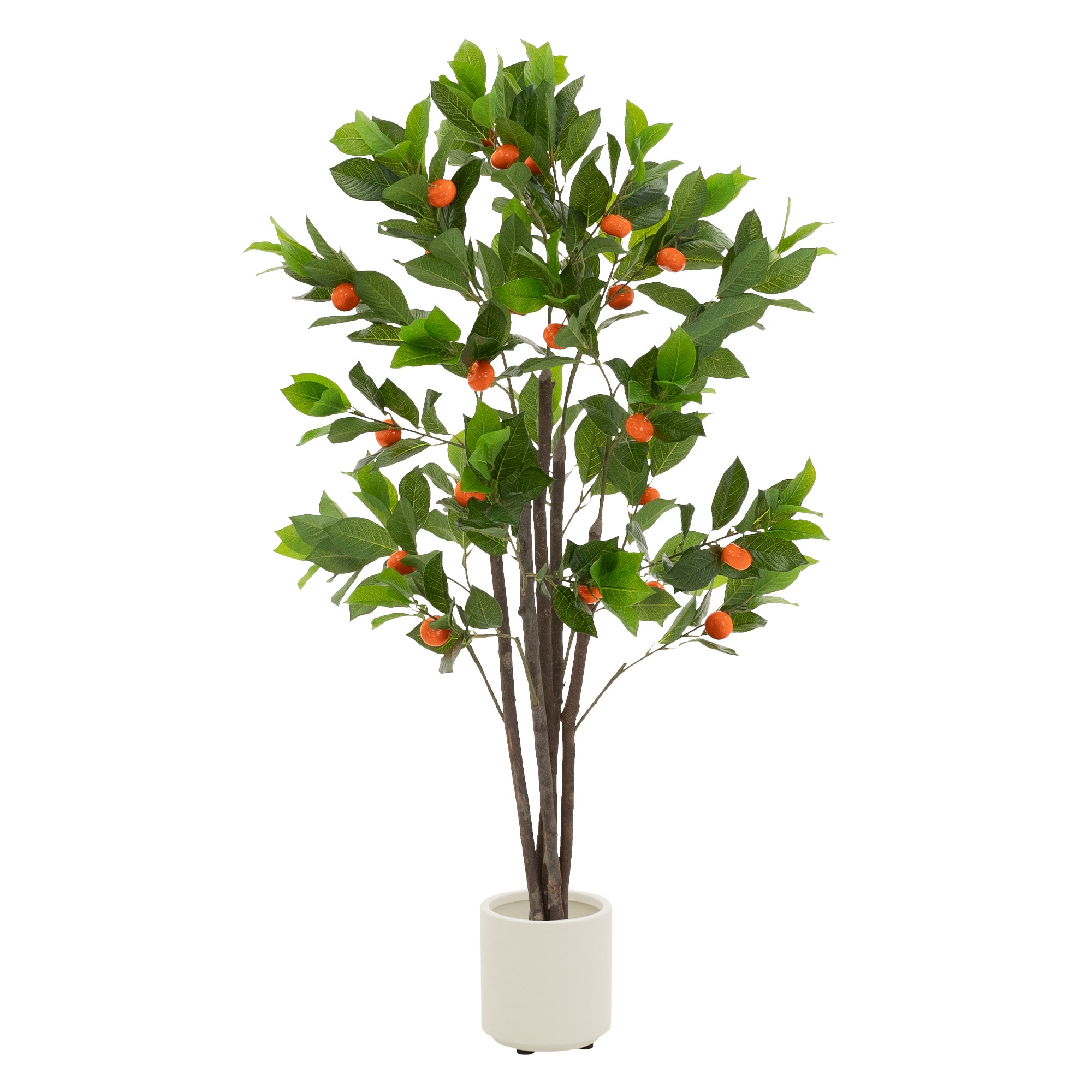 ML-Design sztuczne drzewko pomarańczowe 130 cm realistyczna roślina dekoracyjna do wnętrz i na zewnątrz łatwa w pielęgnacji w doniczce