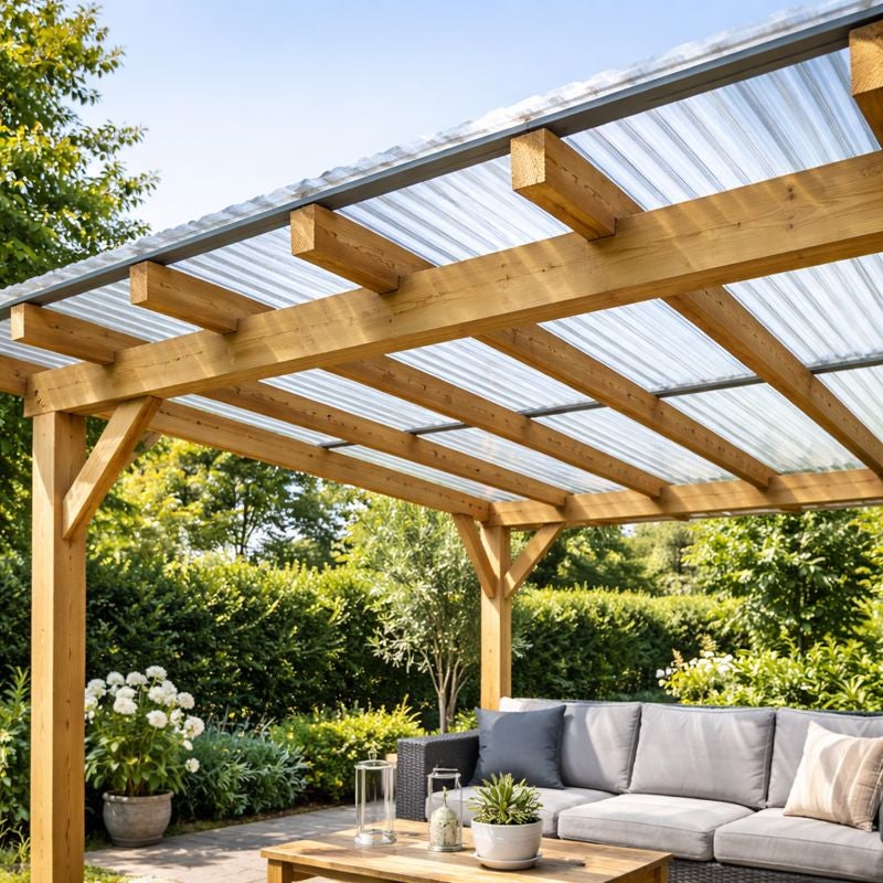 Plaque type bac acier 1045 en polycarbonate - Coloris - Transparent, Largeur - 105 cm, Longueur - 250 cm - 3