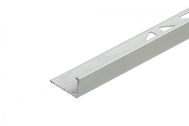 Profil do glazury narożny aluminiowy 10mm Cezar Srebrny Mat 3m