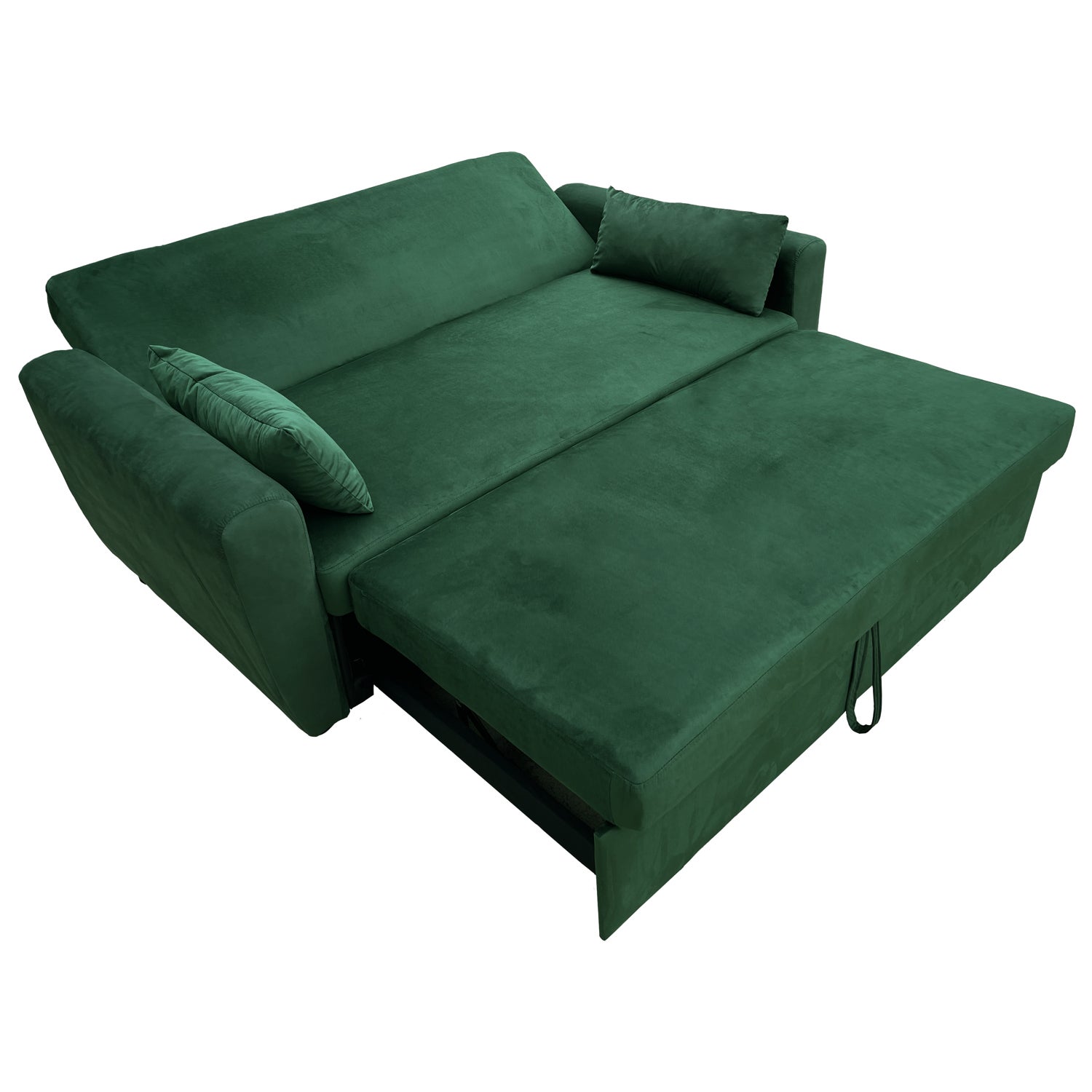 Canapé convertible en velours vert 2 places MATT - 4