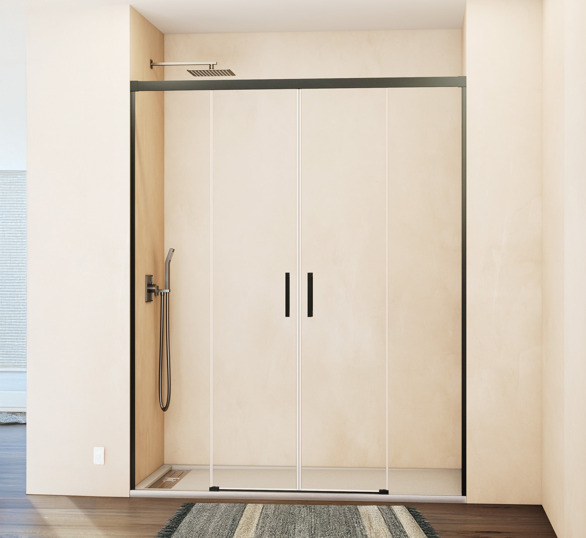 2 Pezzi Guide Scorrevoli Per Porte Doccia - Doppie E Regolabili - Foto 11