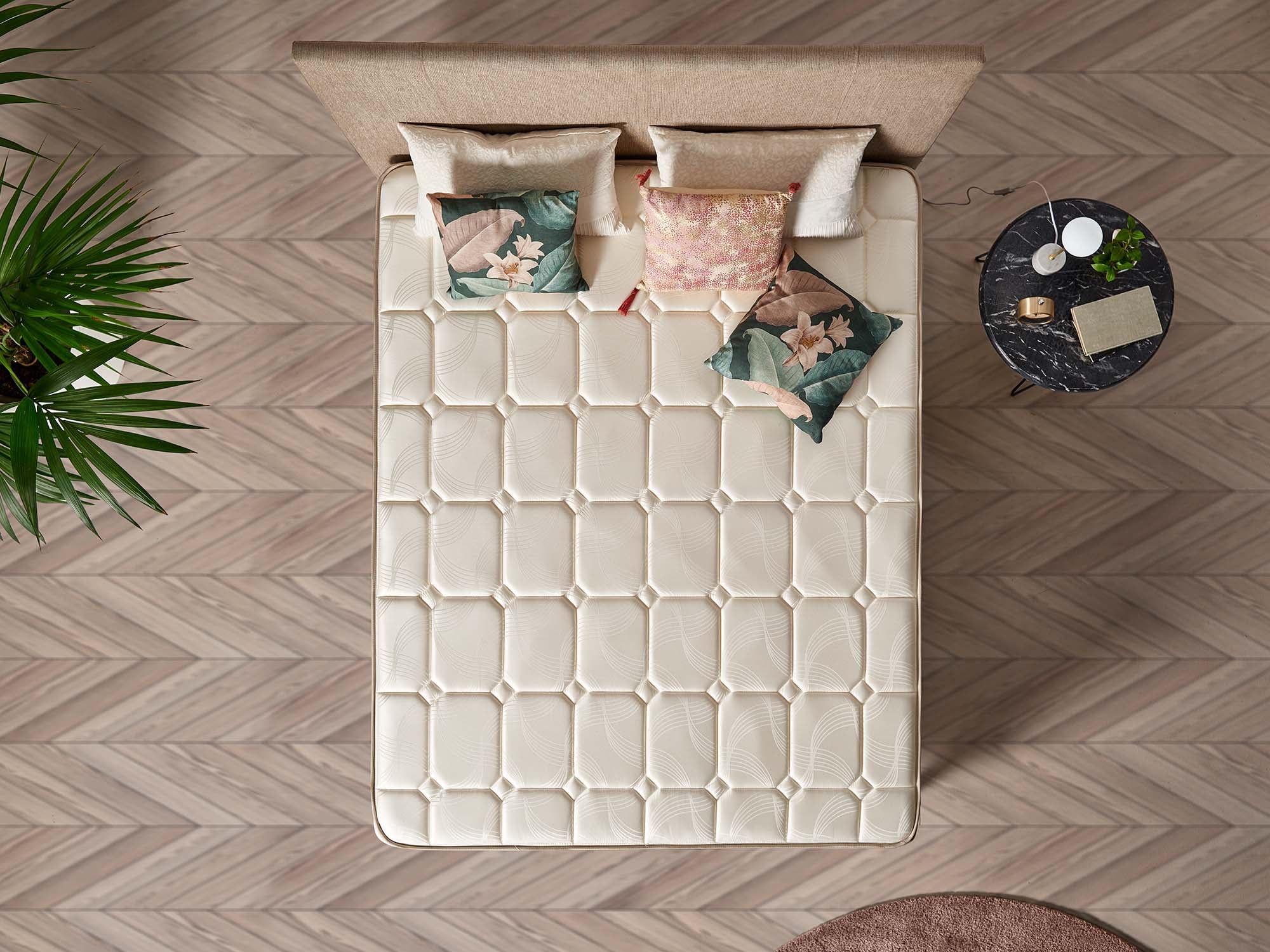 Luxury 180x200 cm - Hybride - Ressorts Ensachés + Mousse à mémoire HR + Blue Latex - 7 Zones - Reversible - Haut de gamme - 3