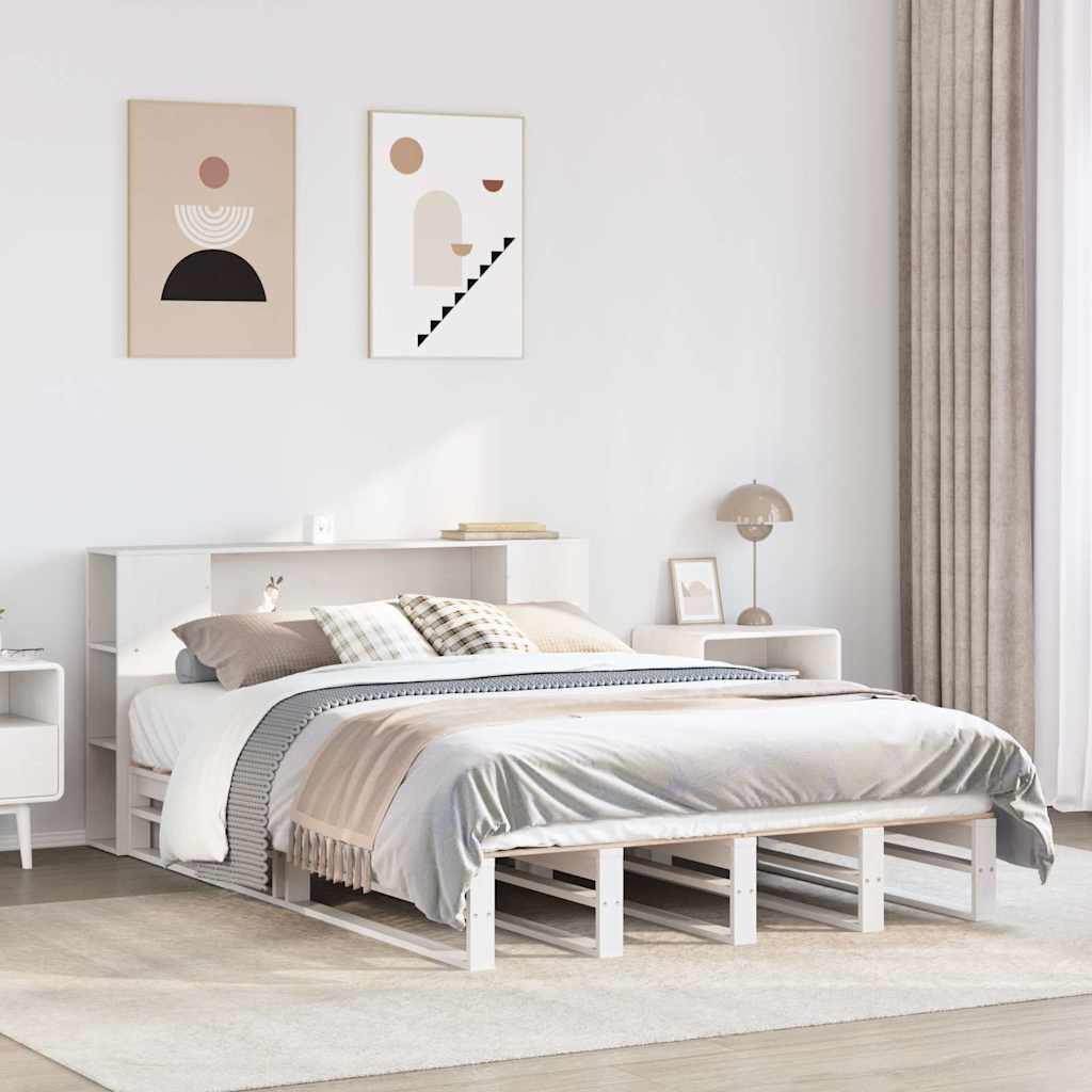 Łóżko drewniane rama łóżka sofa biała do sypialni pokoju 140x190 cm