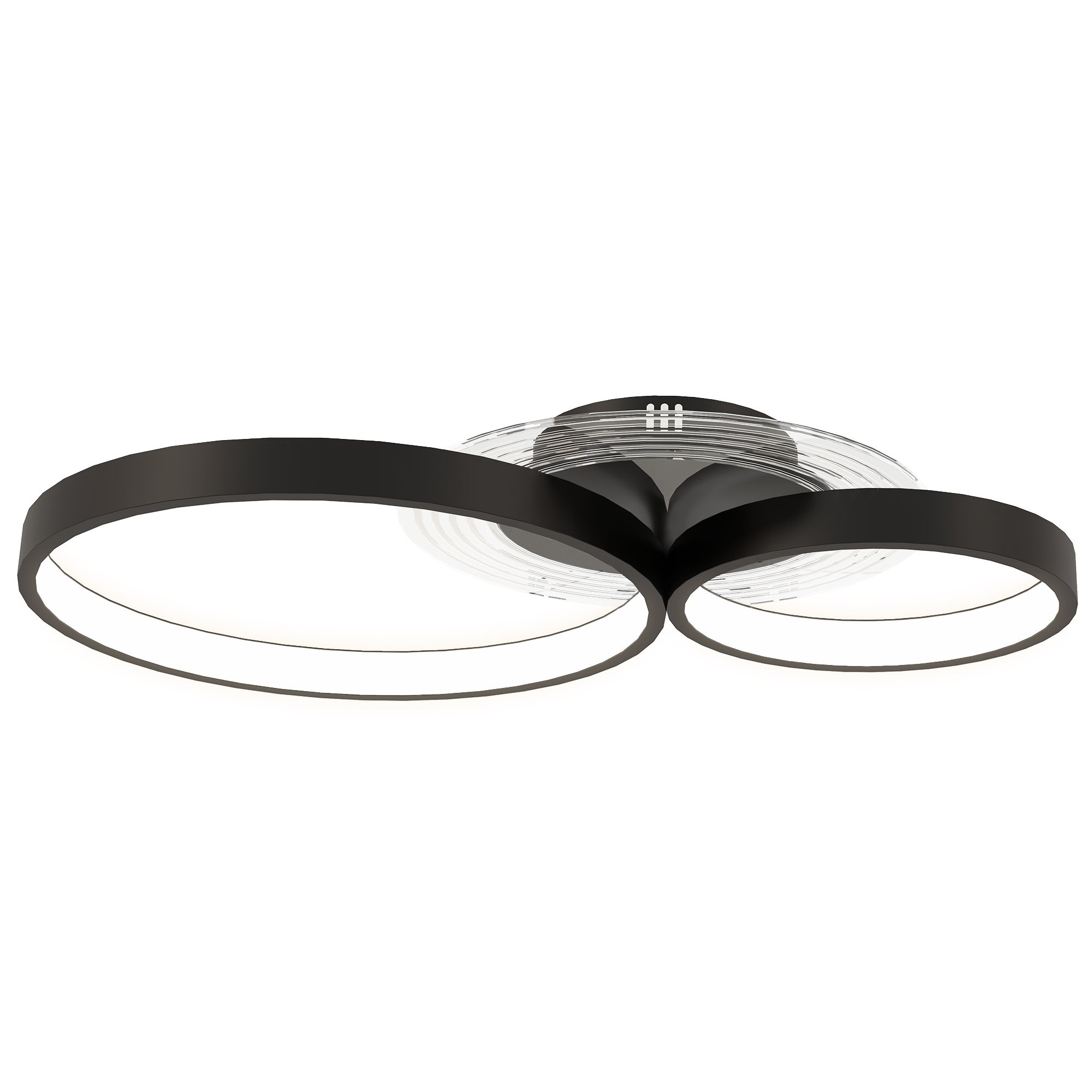 Plafonnier LED moderne 3 anneaux, température couleur réglable, 40W ...