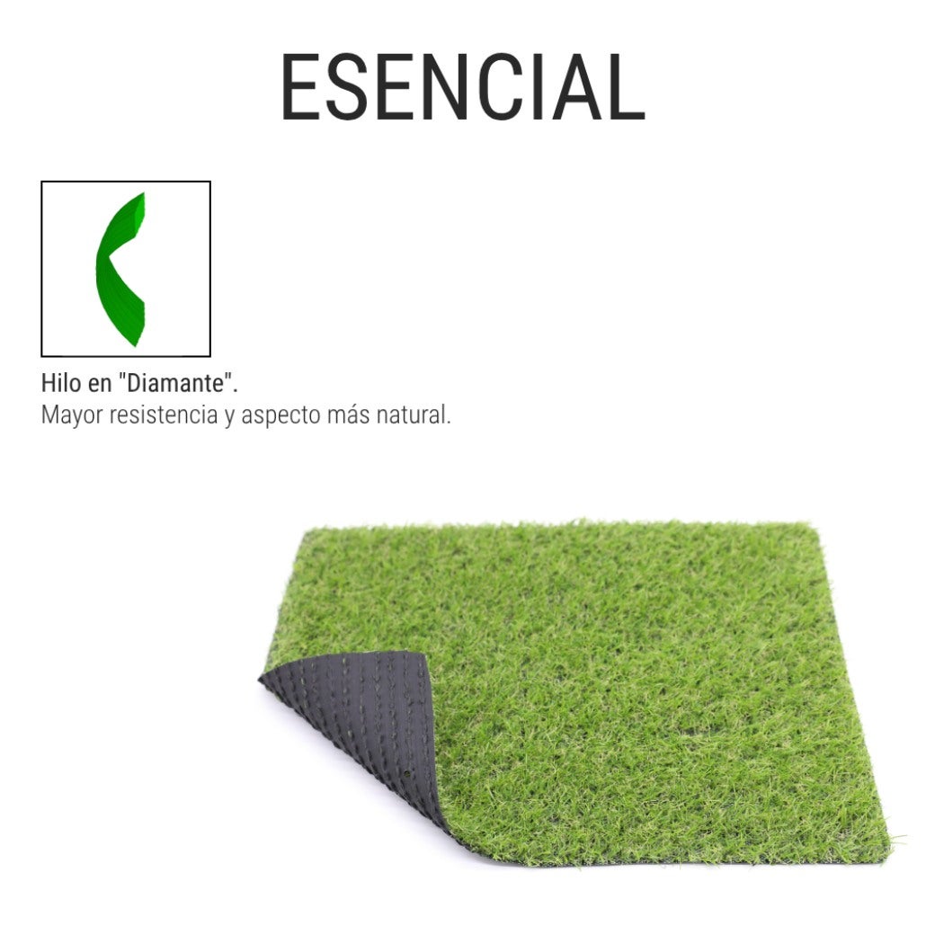 Bonerva | Césped Artificial Esencial 15mm | Rollo 2x20 Metros | Rollo de césped artificial económico para terrazas, jardines y patios - 3