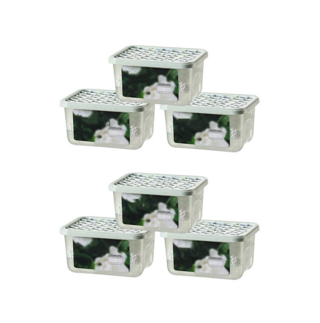 Caja deshumidificadora con absorción de humedad y fragancia desodorizante, resistente a la humedad, 6 piezas