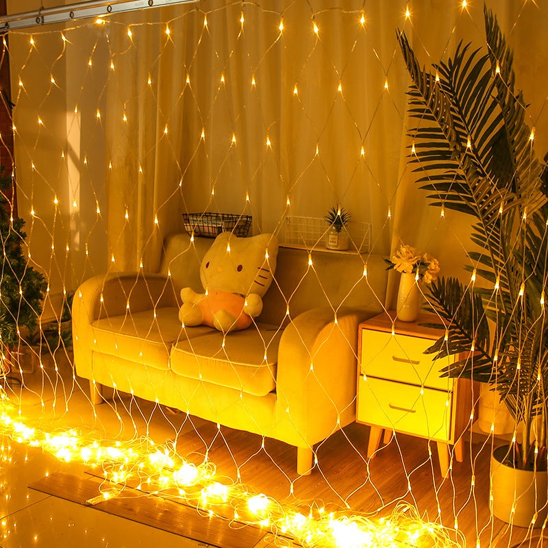 Guirlande lumineuse 192 LED 3 m x 2 m, 8 modes d'éclairage, variateur d'intensité, décoration pour Noël, fêtes, mariages, terrasses et jardins - 2