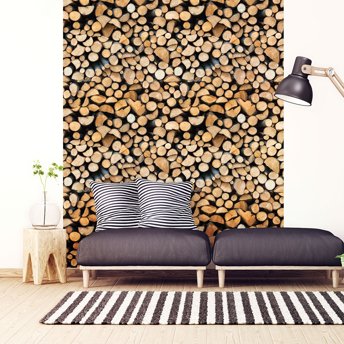 Vinilos madera piedra papel pintado - adhesivo de pared - revestimiento sticker mural decorativo - 50x50cm