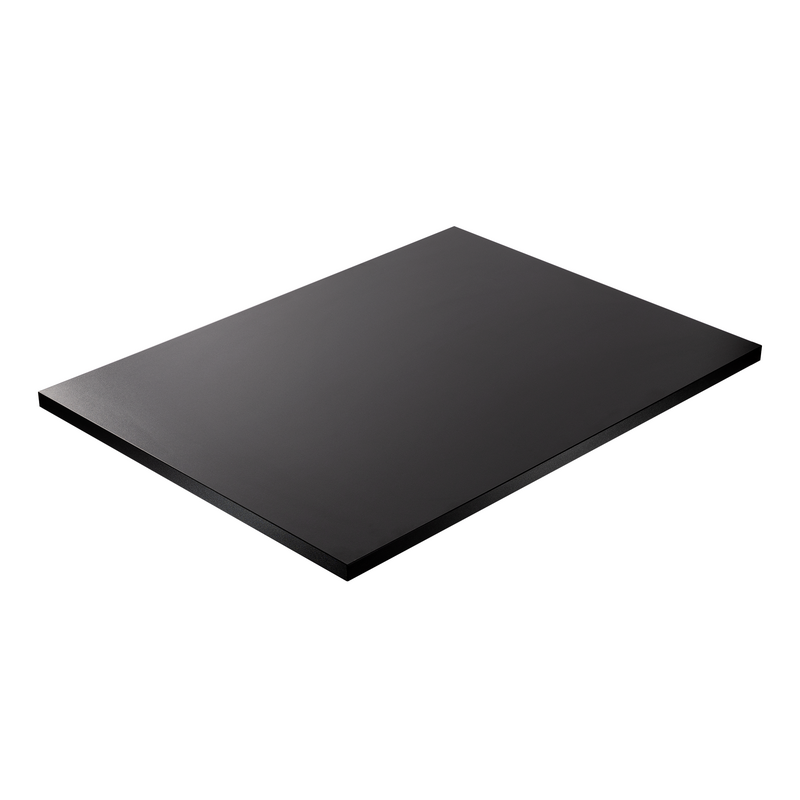 SANODESK Plateau Table 120x60cm Épaisseur 2,5cm - Bureau DIY Panneau Aggloméré Noir Robuste