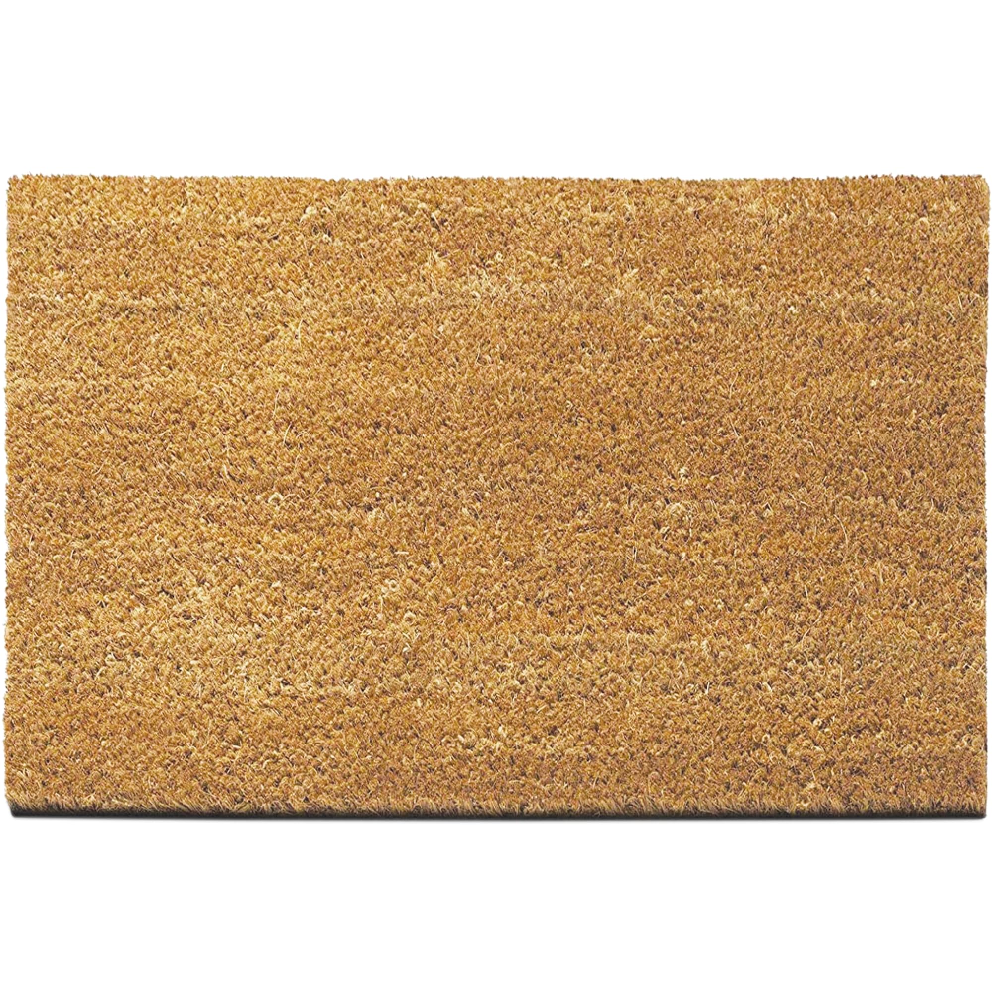 Zerbino In Fibra Di Cocco Naturale - 50x80 Cm, Spessore 17 Mm, Retro In Gomma Antiscivolo, Ideale Per Ingresso