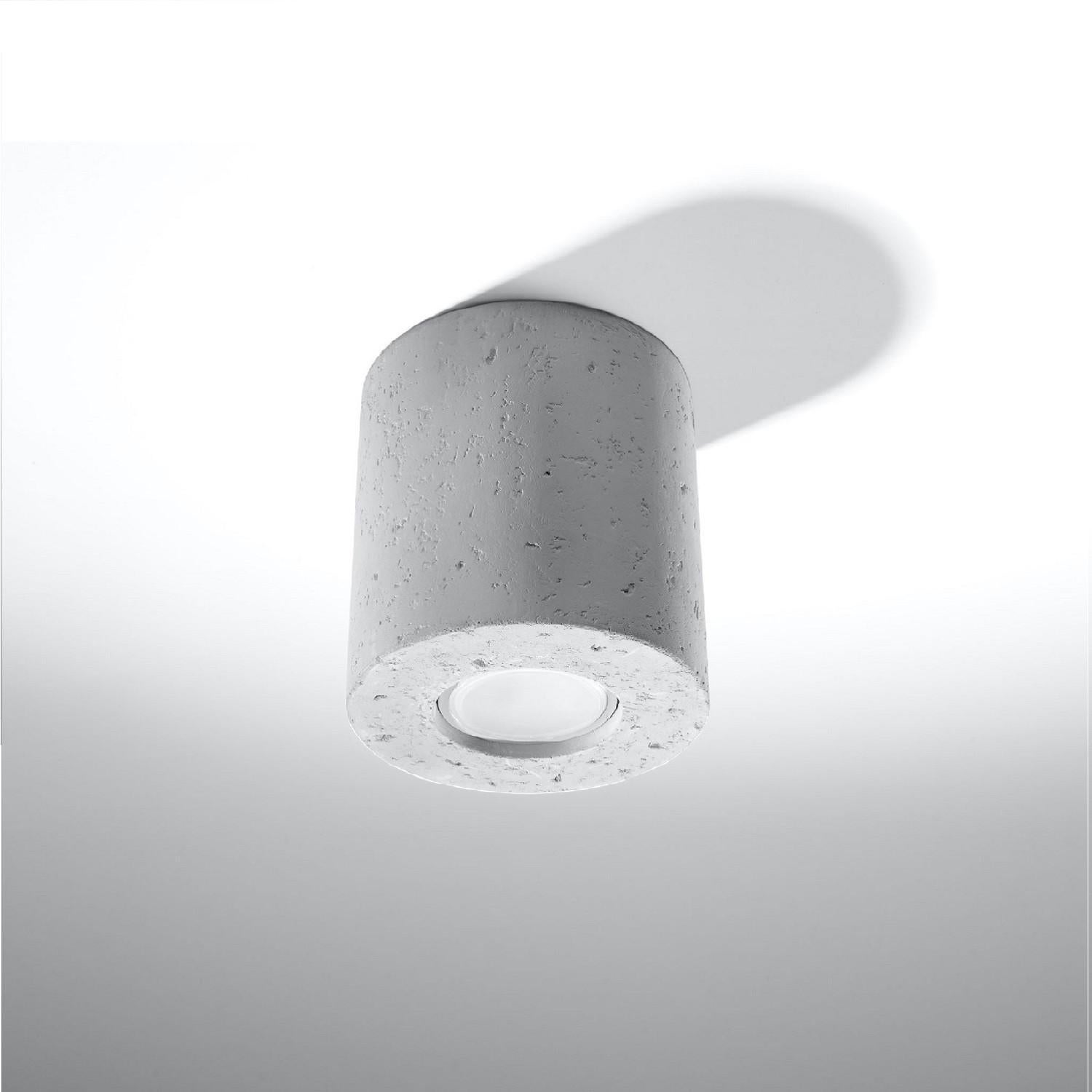 Reflektor sufitowy spot natynkowy Orbis okrągły szary 1xGU10x40W wym: 10 x 10 cm beton architektoniczny Sollux Lighting