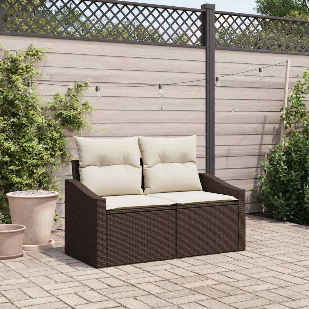 Sofa Ogrodowa z poduszką 123 x 62 x 69 cm polirattan vidaXL