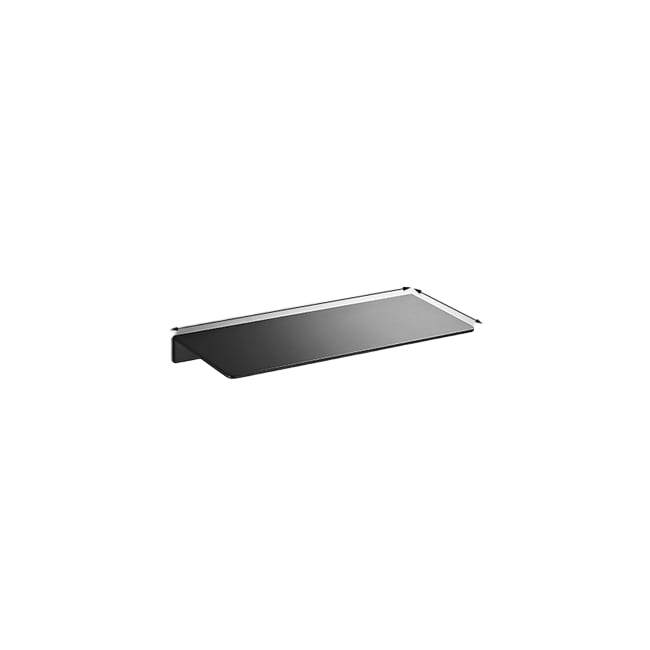 Étagère Murale Adhésive Pour Salle De Bains – Petite Tablette Argentée Sans Perçage (14 Cm)