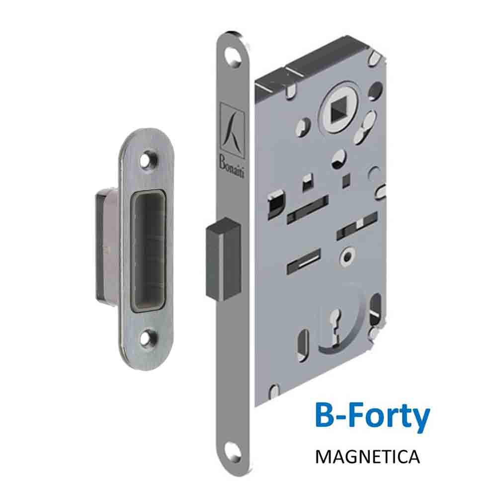 Cerradura Magnética Bonaiti B-Forty N68 Para Puerta Frontale – Cilindro Yale 18x190 Mm E50 I85