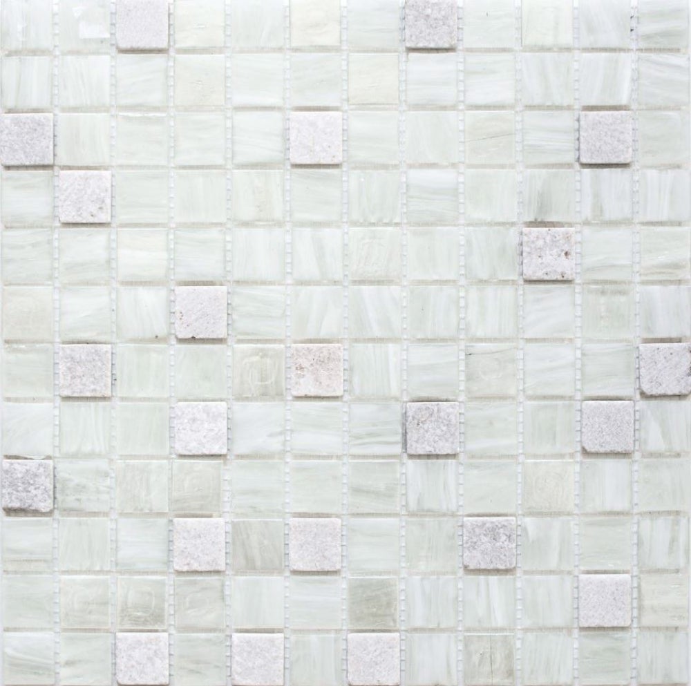 Mosaico Mattonelle traslucido vetro Cristallo beige chiaro 92-1053_f | 10 foglie
