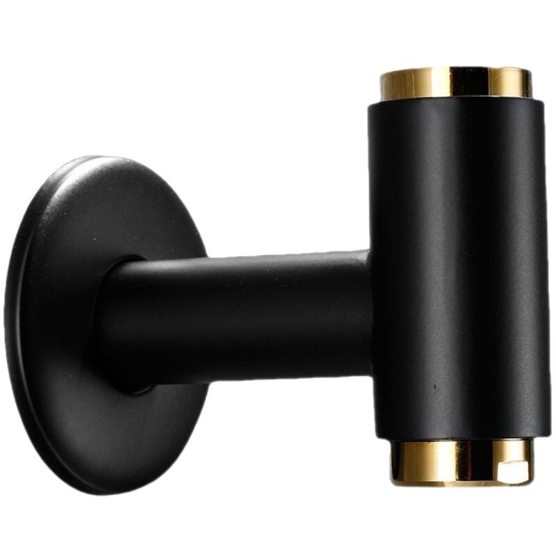 Naścienny kran do mycia rąk z zimną wodą, czarny mosiężny kran naścienny