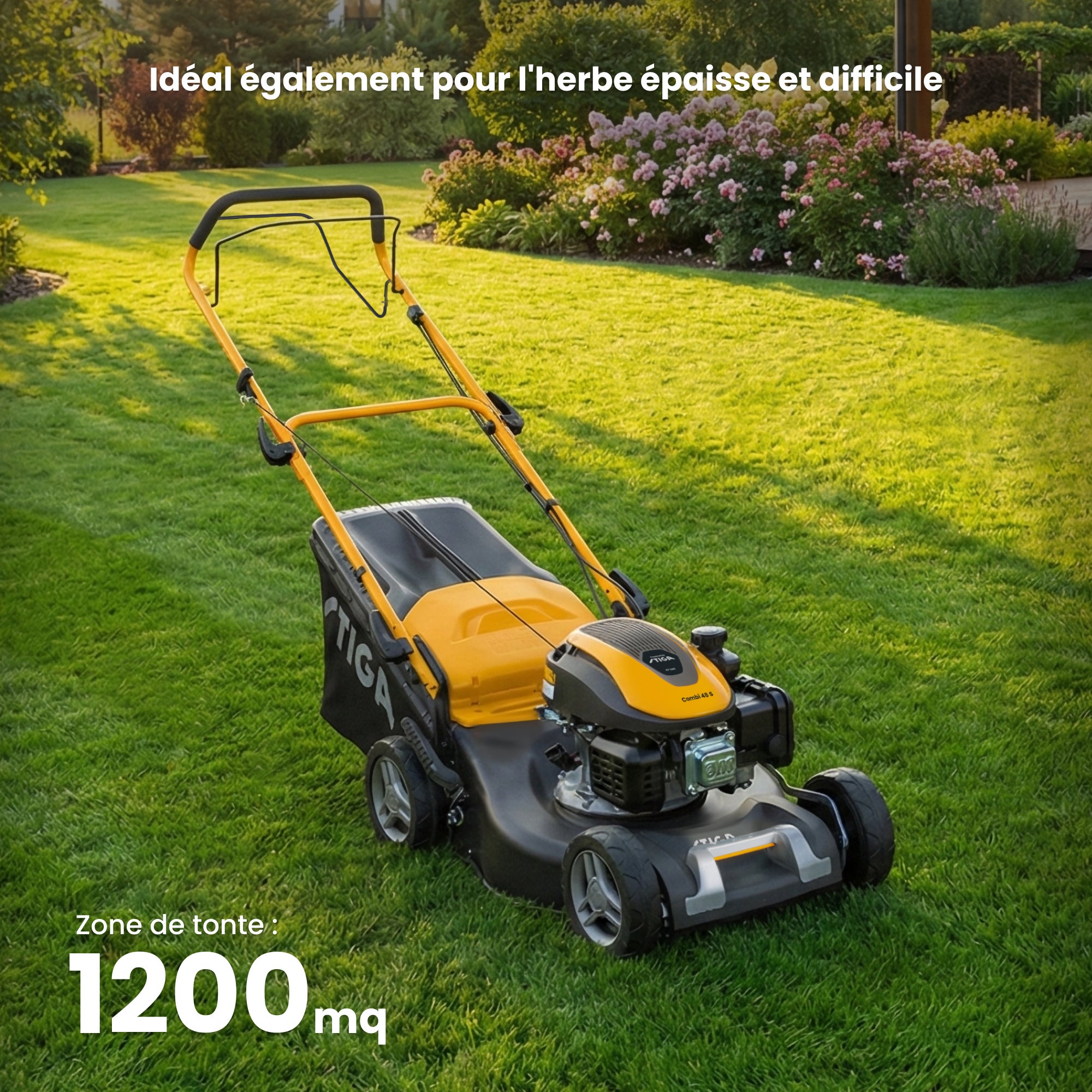 Combi 48 S STIGA Tondeuse automotrice 139cc 46cm bac 60L bouchon mulching - 3