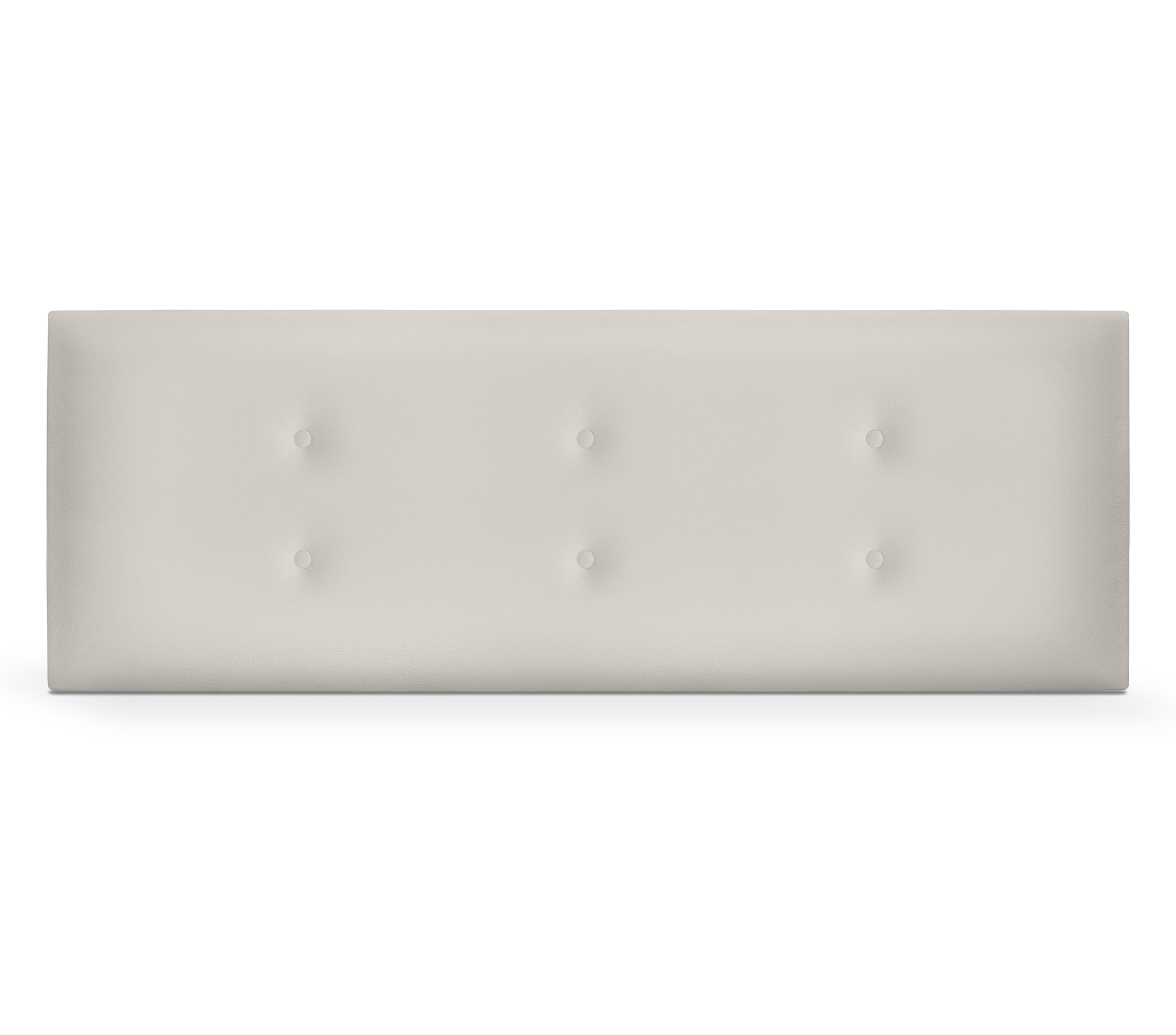 DHOME Cabecero de Polipiel con 2 Hileras de Botones 150x50cm Camas 150 - Blanco Hueso - 3