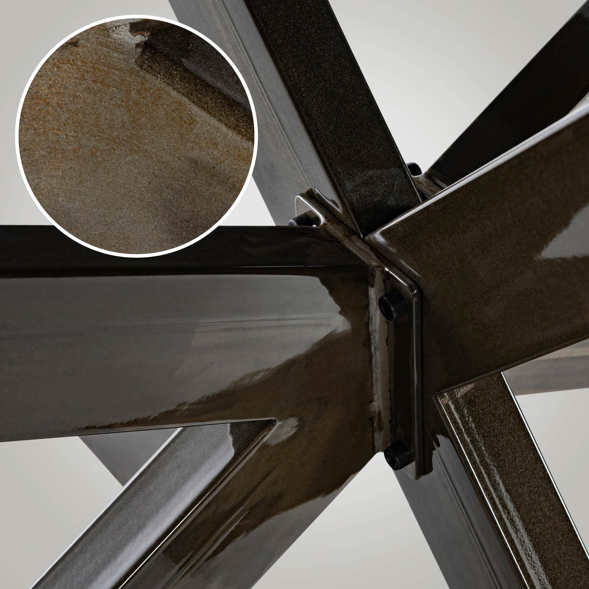 Pieds design Biloxi en Acier pour table à manger Style industriel Forme Araignée Noir aspect industriel|S - 5